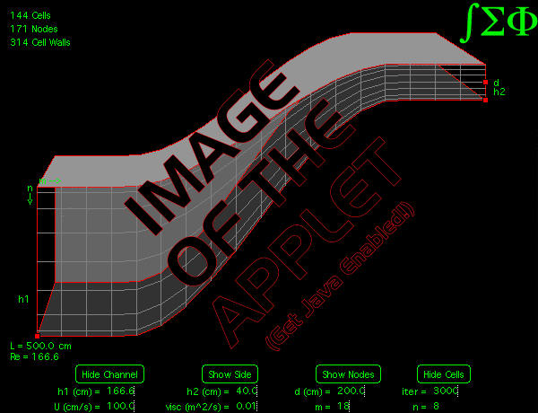 Viscous Channel Flow Applet (UT-JCFD) Image (get Java!)