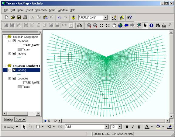 Exercise 3: Map Projectioins in ArcMap and ArcToolbox
